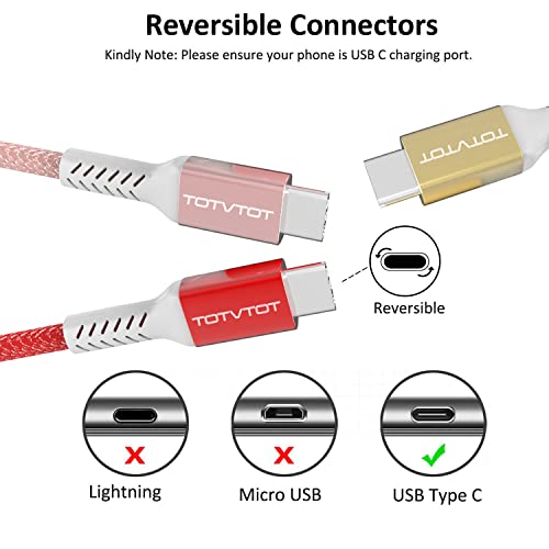 USB C Cable,[3-PACK 2M] Type C Cable Fast Charging Cable Nylon Lead Braided Charger Cable for Samsung Galaxy S10 S9 S8 S20 Fe Plus A21s A40 A41 A50 A51 A70 A71 A20e A3 A5,Huawei P30 P20,Sony Xperia