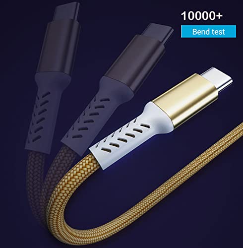 USB C Cable,[3-PACK 2M] Type C Cable Fast Charging Cable Nylon Lead Braided Charger Cable for Samsung Galaxy S10 S9 S8 S20 Fe Plus A21s A40 A41 A50 A51 A70 A71 A20e A3 A5,Huawei P30 P20,Sony Xperia