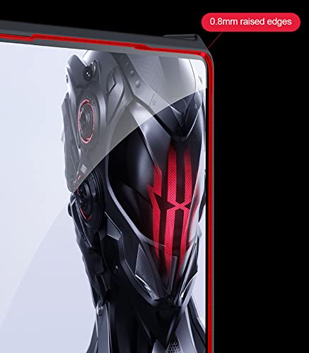 GIOPUEY Case Compatible with Red Magic 8 Pro/8 Pro+, Hard PC + Soft TPU Cover, High Transparency, Clear Phone Case, Airbag Anti-Drop, No Yellowing - black