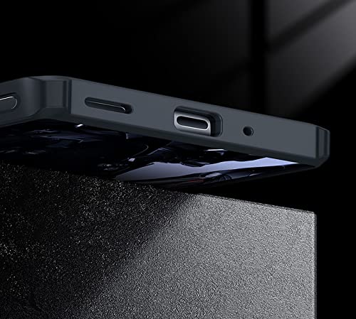 GIOPUEY Case Compatible with Red Magic 8 Pro/8 Pro+, Hard PC + Soft TPU Cover, High Transparency, Clear Phone Case, Airbag Anti-Drop, No Yellowing - black