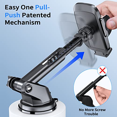 Phone Holder for Cars, Strong Suction Car Phone Holder for Dashboard/Windscreen/Air Vent, Rainway Universal Mobile Phone Holder for Car, 360° Rotation Car Phone Mount for iPhone Samsung Oneplus etc.