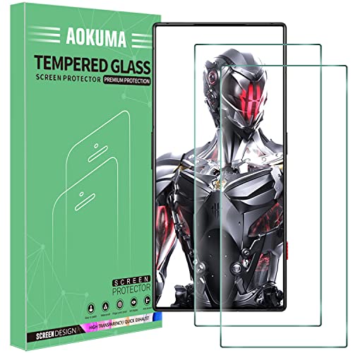AOKUMA Tempered Glass for Red Magic 8 Pro Screen Protector, [2 Pack] Premium Quality Guard Film, Case Friendly, Shatterproof, Shockproof, Scratchproof oilproof