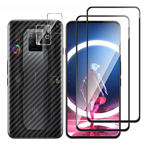 GIOPUEY [2+2+2 Pack] Screen Protector&Camera Lens Protector&Back Protector Compatible with nubia Red Magic 7 Pro / 7S Pro, Non-Slip&Resistant (Transparent)