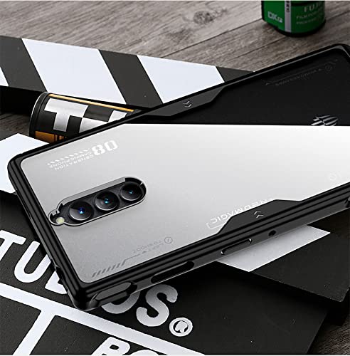 GIOPUEY Case for Nubia Red Magic 8 Pro/Pro+, Transparent Hard PC + Soft Silicone TPU Assembled Cover, With Resilient Shock Absorption, Non-Slip Slim Phone Case for Nubia Red Magic 8 Pro/Pro+ (Black)