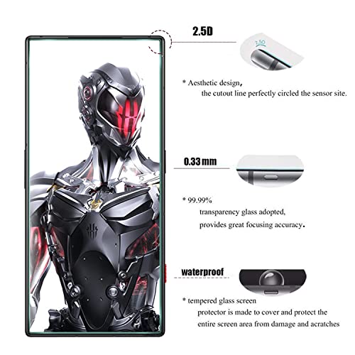 AOKUMA Tempered Glass for Red Magic 8 Pro Screen Protector, [2 Pack] Premium Quality Guard Film, Case Friendly, Shatterproof, Shockproof, Scratchproof oilproof
