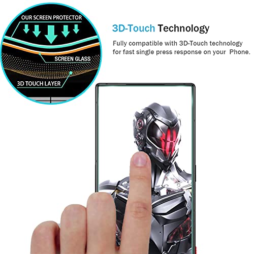 AOKUMA Tempered Glass for Red Magic 8 Pro Screen Protector, [2 Pack] Premium Quality Guard Film, Case Friendly, Shatterproof, Shockproof, Scratchproof oilproof