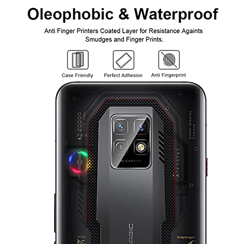 GIOPUEY [2+2+2 Pack] Screen Protector&Camera Lens Protector&Back Protector Compatible with nubia Red Magic 7 Pro / 7S Pro, Non-Slip&Resistant (Transparent)