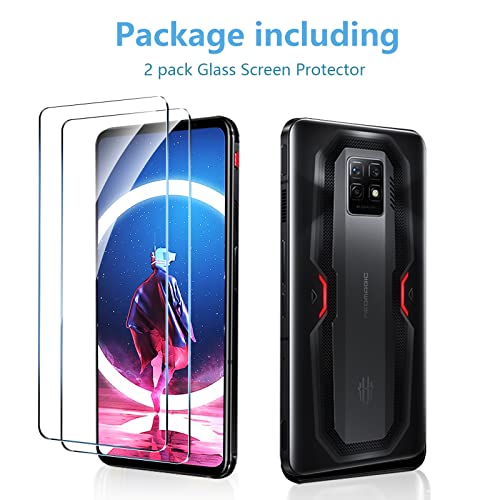 Anoowkoa for ZTE Red Magic 7/7 Pro Screen Protector, [2 Pack] ZTE Red Magic 7 Pro Tempered Glass Screen Protector Film Guard Cover -Genuine Glass-One-Push Super Easy Installation