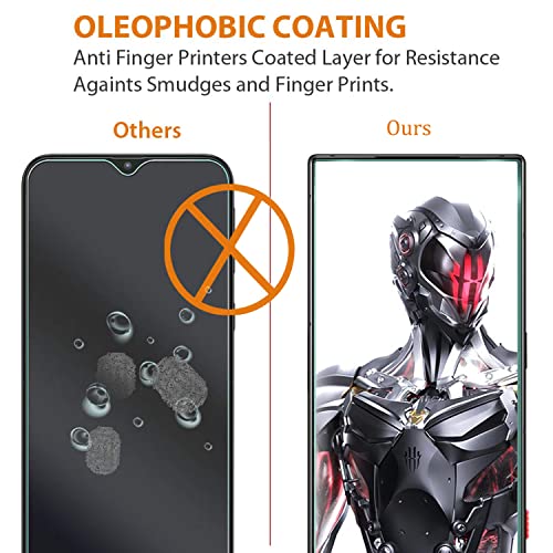 AOKUMA Tempered Glass for Red Magic 8 Pro Screen Protector, [2 Pack] Premium Quality Guard Film, Case Friendly, Shatterproof, Shockproof, Scratchproof oilproof