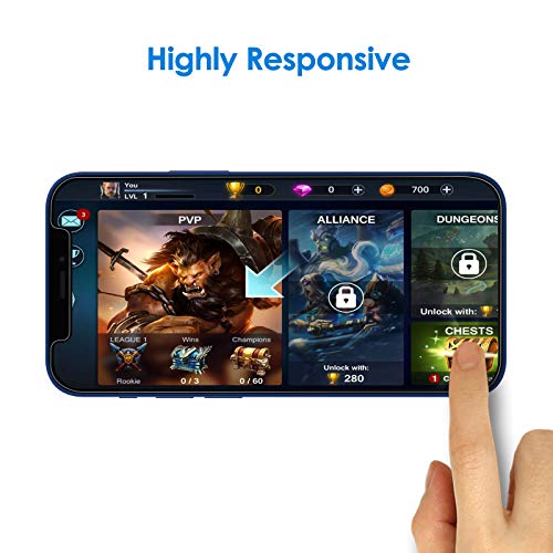 JETech Screen Protector for iPhone 12/12 Pro 6.1-Inch, Tempered Glass Film, 3-Pack