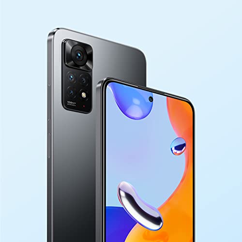 Xiaomi Redmi Note 11 Pro - Smartphone 6+128GB, 6.67” 120Hz FHD+ AMOLED DotDisplay, MediaTek Helio G86, 108MP+8MP+2MP+2MP AI quad Camera, 5000mAh, Graphite Gray (UK Version + 2 Years Warranty)