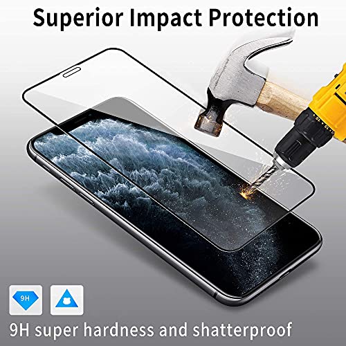4youquality [3-Pack[Full Coverage] iPhone 11 Pro, iPhone XS and iPhone X Screen Protector, Tempered Glass Film [Full-Coverage][LifetimeWarranty] Screen Protector for iPhone X/XS and iPhone 11 Pro