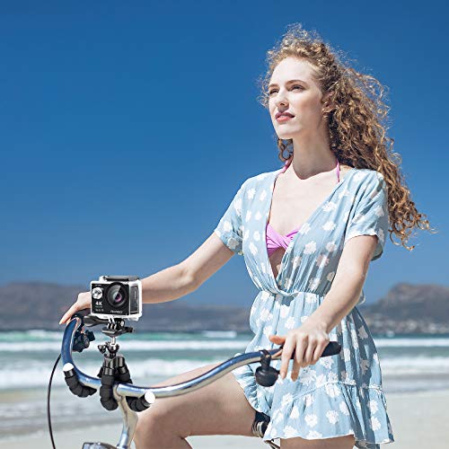 Lidasen Phone Tripod Holder, Flexible Mini Tripod for Phones with Bluetooth Control, Portable Travel Camera Mobile Phone Tripod Mount Compatible with iPhone, Android Phones, GoPro, 4-8" Smart Device