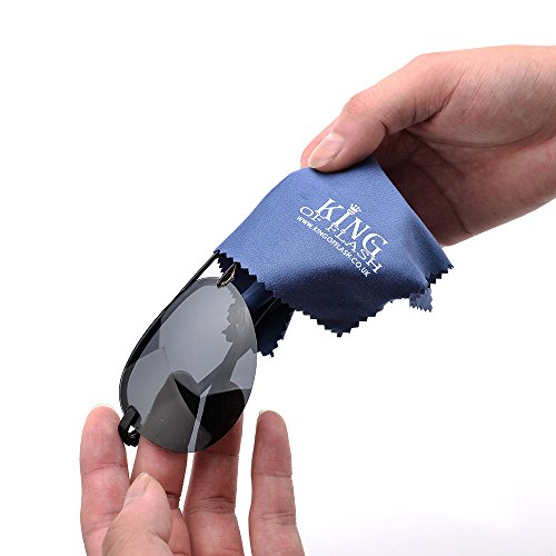 KING OF FLASH 2 x Blue Superfine Microfiber Cleaning Cloths For Mobile Phones, Glasses, Tablets, TV, Sunglasses, Screens, Camera Lens Cleaners (15cm)