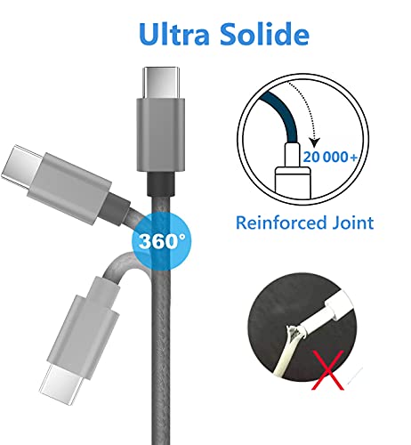 USB C Charger Cable 2M 2Pack Type C Charger Fast Charging 3A Lead Nylon Braided for Samsung Galaxy S21 S20 S10 S9 S8 A12 A20e A21s A40 A51 A70,Huawei P30 P20 P40,Google Pixel,Xiaomi,Sony Xperia,Switch