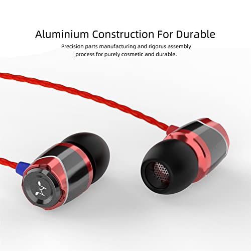 SoundMAGIC E10 High Fidelity In Ear Headphones Smartphone Earbuds with Sound Insulation - Red