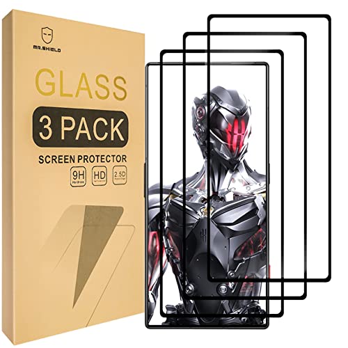 Mr.Shield Screen Protector For ZTE nubia (RED MAGIC 8 Pro) / Red magic 8 Pro+ [Japan Tempered Glass] [9H Hardness] [Full Screen Glue Cover] [3-Pack] Screen Protector