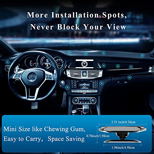 Qianyou 2 Packs Magnetic Car Phone Holder, 360° Rotation Magnets Cell Phone Mount, Universal Mobile Phone Holders for Cars Dashboard for iPhone 13 12 11 XS 8 Plus, for Samsung S20 S10, Black+Black