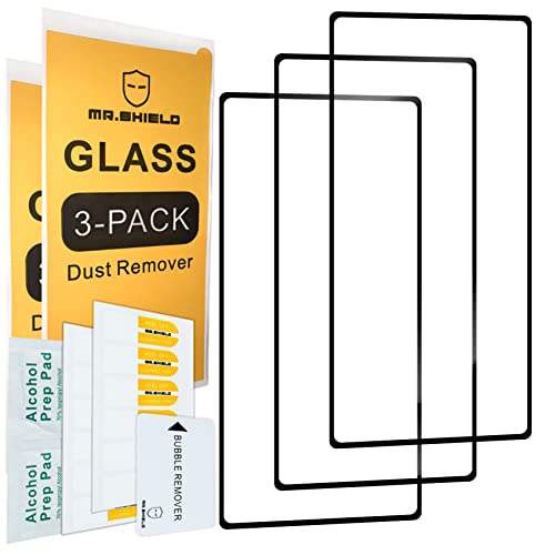 Mr.Shield Screen Protector For ZTE nubia (RED MAGIC 8 Pro) / Red magic 8 Pro+ [Japan Tempered Glass] [9H Hardness] [Full Screen Glue Cover] [3-Pack] Screen Protector