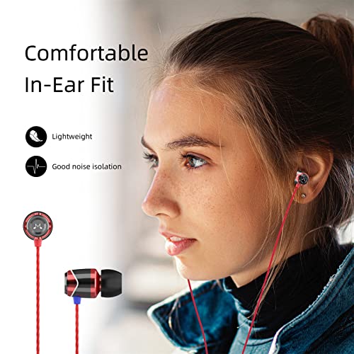 SoundMAGIC E10 High Fidelity In Ear Headphones Smartphone Earbuds with Sound Insulation - Red