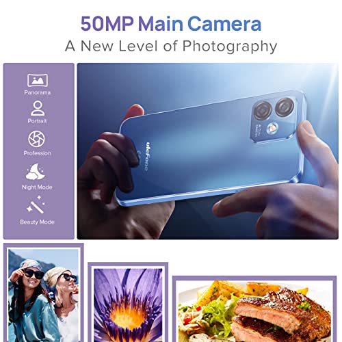 Ulefone Note 16 Pro Mobile Phones, 16GB RAM 256GB ROM, Android 13 Smartphone, Octa-Core, 50MP Camera, 4G Dual SIM Unlocked, 6.52" 60Hz Screen, 4400mAh, Face Fingerprint ID, UK Version, Black