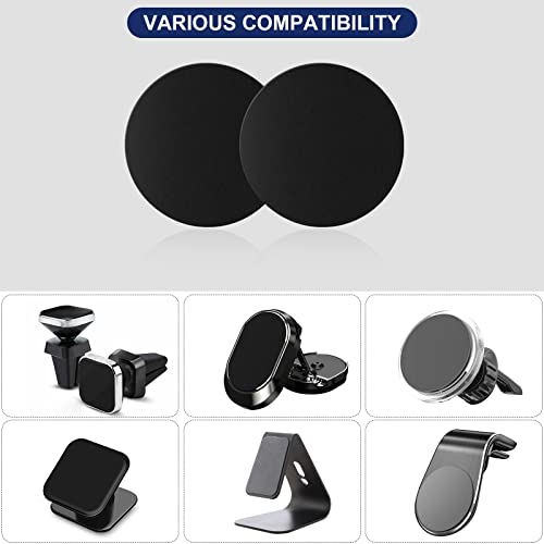 VIVEY Metal Plates Replacement Mount Metal Plate Kits with Adhesivefor Magnetic Phone Car Holder Mount Cradle Stand,Pack of 4 (All Round)