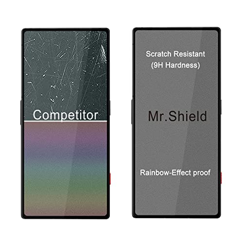 Mr.Shield Screen Protector For ZTE nubia (RED MAGIC 8 Pro) / Red magic 8 Pro+ [Japan Tempered Glass] [9H Hardness] [Full Screen Glue Cover] [3-Pack] Screen Protector