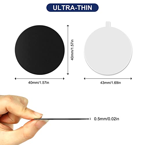 VIVEY Metal Plates Replacement Mount Metal Plate Kits with Adhesivefor Magnetic Phone Car Holder Mount Cradle Stand,Pack of 4 (All Round)