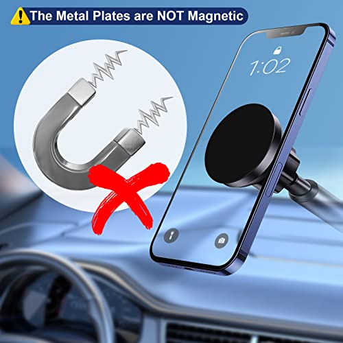 VIVEY Metal Plates Replacement Mount Metal Plate Kits with Adhesivefor Magnetic Phone Car Holder Mount Cradle Stand,Pack of 4 (All Round)