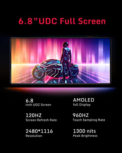 REDMAGIC 8 Pro 120Hz Gaming Phone, 5G Android Smartphone, 12GB RAM+256GB ROM, Snapdragon 8 Gen 2, 6.8" AMOLED Full Screen, 6000mAh, 50MP Camera, Dual-Sim, Unlocked Mobile Phone Black(No UK Charger)