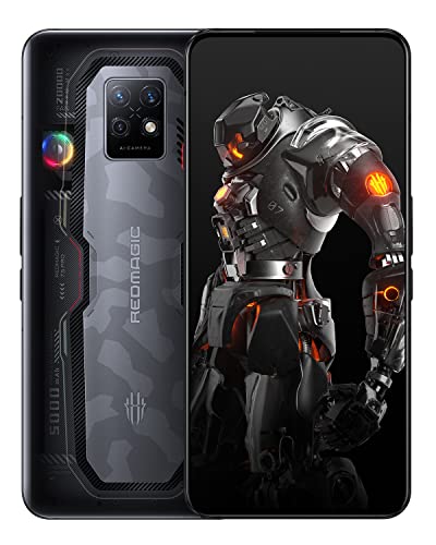 REDMAGIC 7S Pro 120Hz Gaming Phone, 5G Android Smartphone, 18GB RAM+512GB ROM, Snapdragon 8+ Gen 1, 6.8" Full Screen, 5000mAh, 64MP Camera, Unlocked Mobile Phone Black&Transparent(No UK Charger)