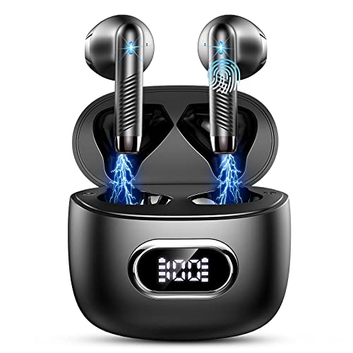 Wireless Earbuds, Bluetooth 5.3 Headphones Mini Wireless Headphones In Ear with ENC Noise Cancelling Mic, 42H Bluetooth Earbuds with HiFi Stereo Bluetooth Earphones Sport IP7 Waterproof, LED Display