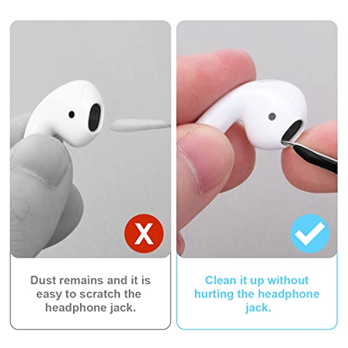 Vicloon Wireless Earbuds Clean Pen, Cleaning Pen Electronics Cleaning Brush Earphones Cleaner Accessories, Multifunctional Earphone Cleaning Kit for Dust Removal Earbuds Mobile Phone（Black）