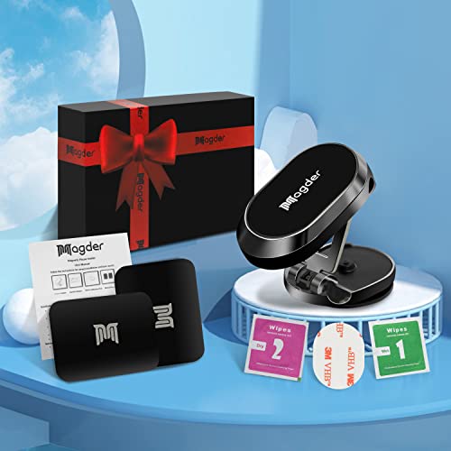 Magder Magnetic Phone Car Mount, 360° Rotating Highly Adjustable Mobile Phone Holder For Car With 6 Strong Magnets. Compatible With iPhone Xs 11 12 13 Max Pro Max Samsung S22, S21, S20, Xiaomi etc