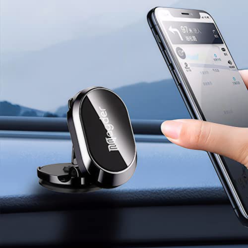 Magder Magnetic Phone Car Mount, 360° Rotating Highly Adjustable Mobile Phone Holder For Car With 6 Strong Magnets. Compatible With iPhone Xs 11 12 13 Max Pro Max Samsung S22, S21, S20, Xiaomi etc