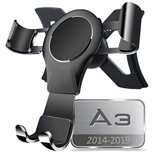 AYADA Phone Holder for A3 8V, Phone Mount Cell Phone Holder Gravity Auto Lock Aluminum Alloy Stable Easy to Install S3 Sportback Hatchback Cabriolet 2013 2014 2015 2016 2017 2018 2019 Accessories