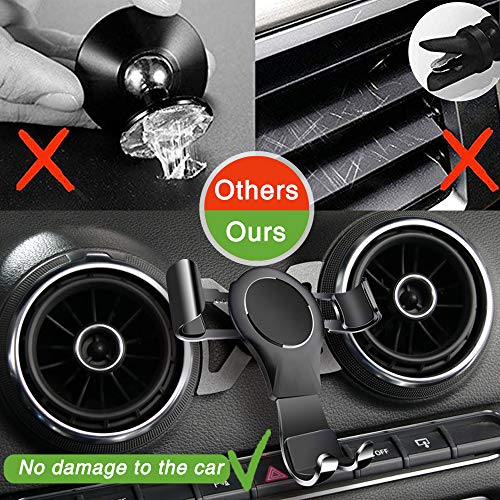 AYADA Phone Holder for A3 8V, Phone Mount Cell Phone Holder Gravity Auto Lock Aluminum Alloy Stable Easy to Install S3 Sportback Hatchback Cabriolet 2013 2014 2015 2016 2017 2018 2019 Accessories
