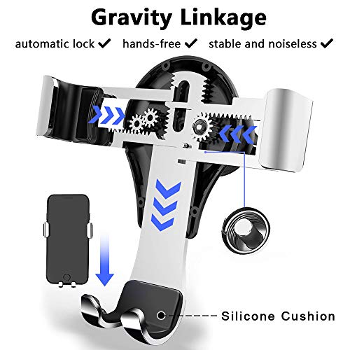 AYADA Phone Holder for A3 8V, Phone Mount Cell Phone Holder Gravity Auto Lock Aluminum Alloy Stable Easy to Install S3 Sportback Hatchback Cabriolet 2013 2014 2015 2016 2017 2018 2019 Accessories