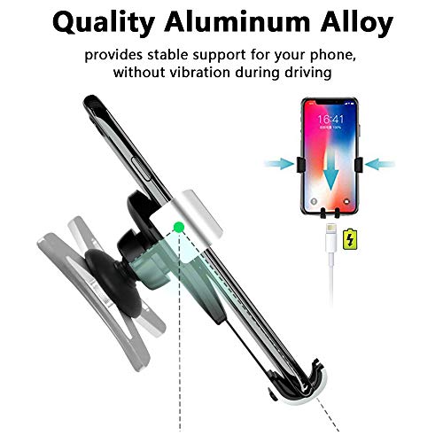AYADA Phone Holder for A3 8V, Phone Mount Cell Phone Holder Gravity Auto Lock Aluminum Alloy Stable Easy to Install S3 Sportback Hatchback Cabriolet 2013 2014 2015 2016 2017 2018 2019 Accessories