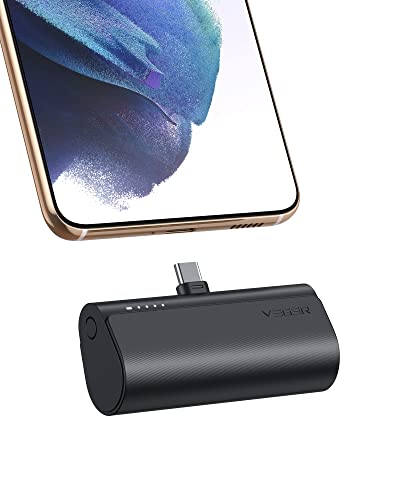 VEGER 5000mAh Mini Power Bank,20W Fast Charging Portable Charger USB C Battery Pack Compatible with USB C Phones Samsung Huawei Pixel and More,Black