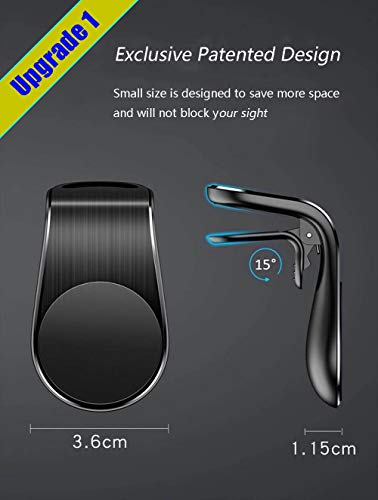 YGKJ Magnetic Car Phone Holder, Air Vent Car Mount Cradle Compatible for iPhone Xs/Xs Max/XR/X / 8/8 Plus / 7/7 Plus, Galaxy S10 / S10+ / S9 / S9+ and More (Black)
