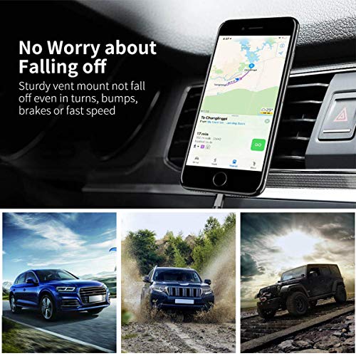 YGKJ Magnetic Car Phone Holder, Air Vent Car Mount Cradle Compatible for iPhone Xs/Xs Max/XR/X / 8/8 Plus / 7/7 Plus, Galaxy S10 / S10+ / S9 / S9+ and More (Black)