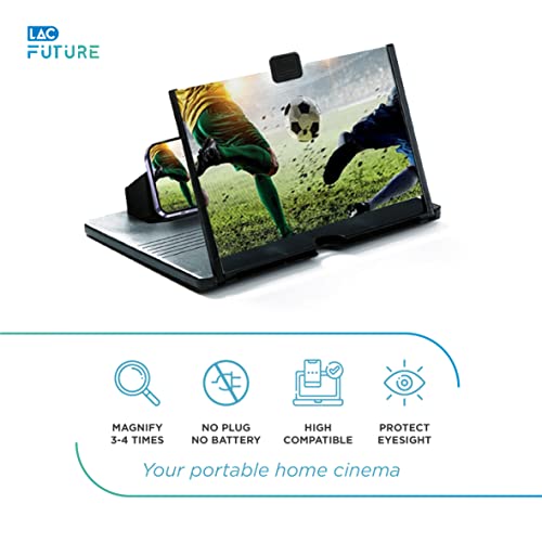 LAC Mobile Phone Screen Magnifier 14"| Cool Gadgets For Teenage Boys Presents For Dad Birthday Gifts For Men | Phone Amplifier Mens Gifts For Him | Mobile Phone Magnifier Screen Accessories Dad Gifts