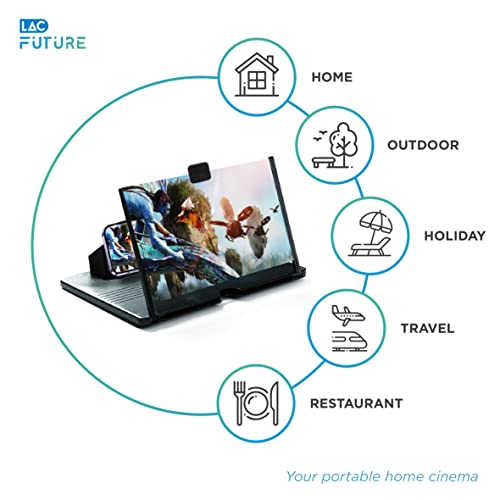 LAC Mobile Phone Screen Magnifier 14"| Cool Gadgets For Teenage Boys Presents For Dad Birthday Gifts For Men | Phone Amplifier Mens Gifts For Him | Mobile Phone Magnifier Screen Accessories Dad Gifts