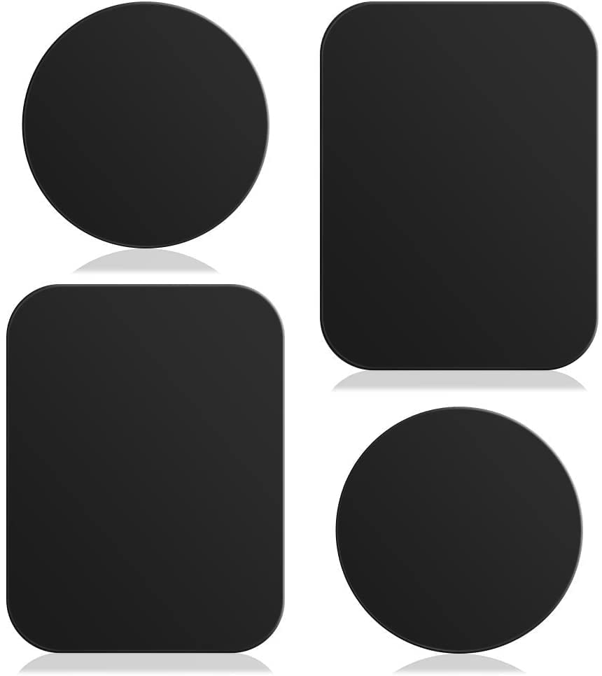 Universal 4 Pcs Replacement 3M Plate Adhesive Metal Accessory Pack for All Magnetic In Car Mount Mobile Cell Phones