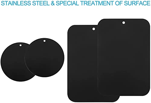 Universal 4 Pcs Replacement 3M Plate Adhesive Metal Accessory Pack for All Magnetic In Car Mount Mobile Cell Phones