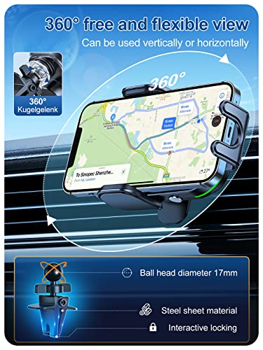 Auckly Wireless Car Charger, [Electromagnetic Sense] Qi 15W Fast in Car Wireless Charger Automatic Sensor Phone Holder Vent Mount Compatible for iPhone 12 13 14 Pro Max Plus Mini 11 Pro XS/XR etc