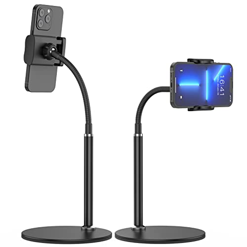 Cell Phone Stand Holder, 360°Flexible Adjustable Desktop Phone Stand with Stable Base, Lazy Desk Stand for iPhone 14 13 12 11 Pro Xs Max XR X 8 7 6 6s Plus Samsung S22 S21 (3.5"-6.5")