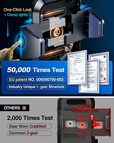 VANMASS Car Phone Holder 2023,【60+ LBS Strong Suction & Military Protection】Multi-Scene Mobile Phone Mount Cradle for Cars Van,【Patent & Safety Certs】Dash Window Vent for iPhone 14 13 Pro Max Samsung