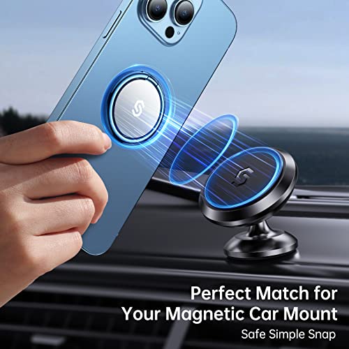 Syncwire Cell Phone Ring Holder Stand, 360 Degree Rotation Finger Ring Kickstand with Polished Metal Phone Grip for Magnetic Car Mount Compatible iPhone, Samsung,Pixel, Smartphone Accessories - Blue